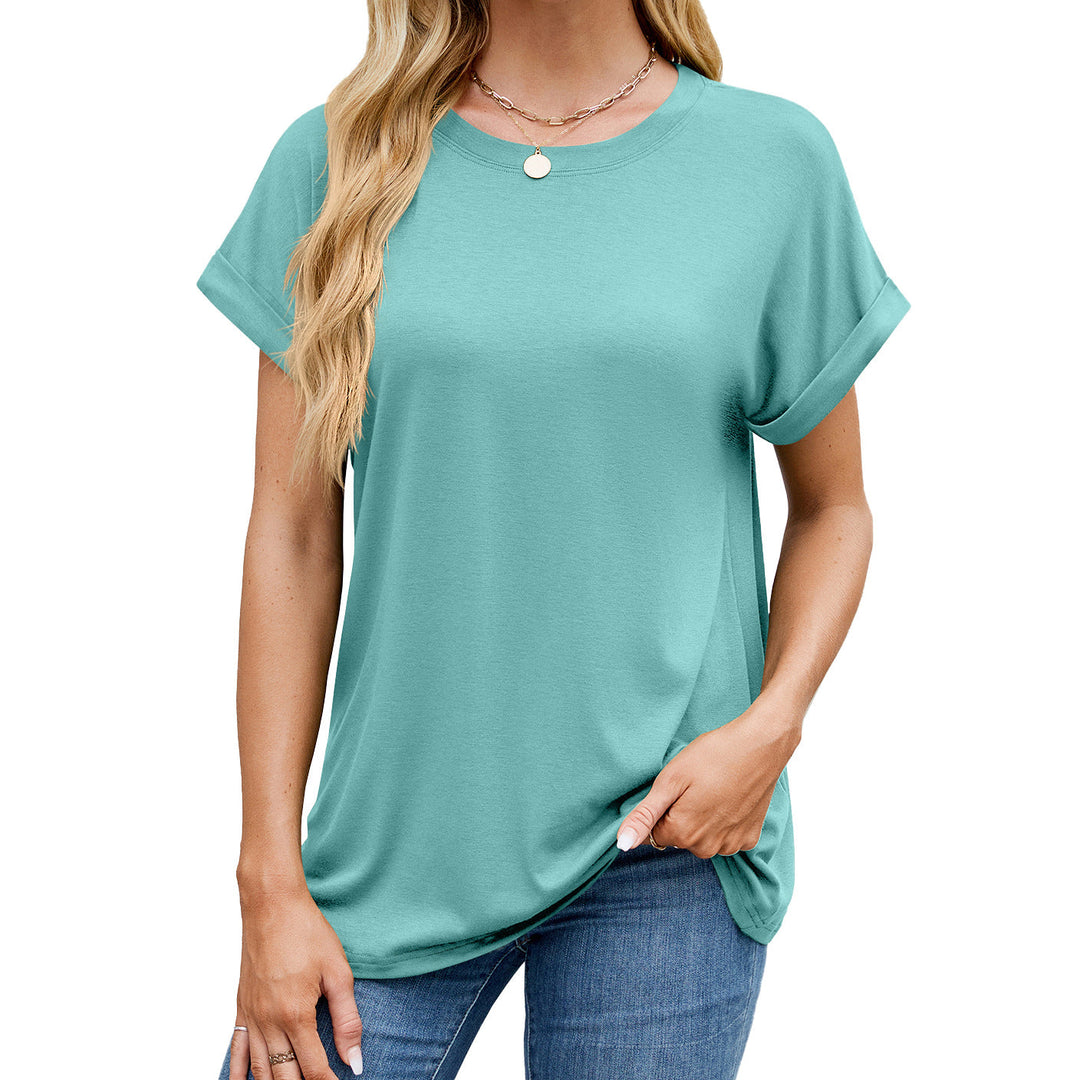 Levoire | Essentiel Uni Ronde Décontractée T-shirt Bohnen Vert
