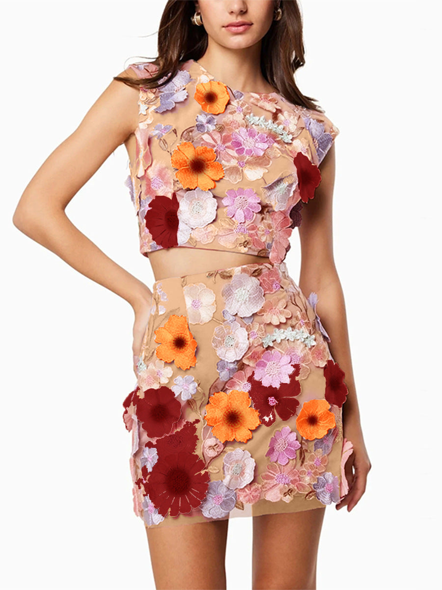 Levoire | Robe Bodycon Tendance Asustekniikka Fleur d'abricot