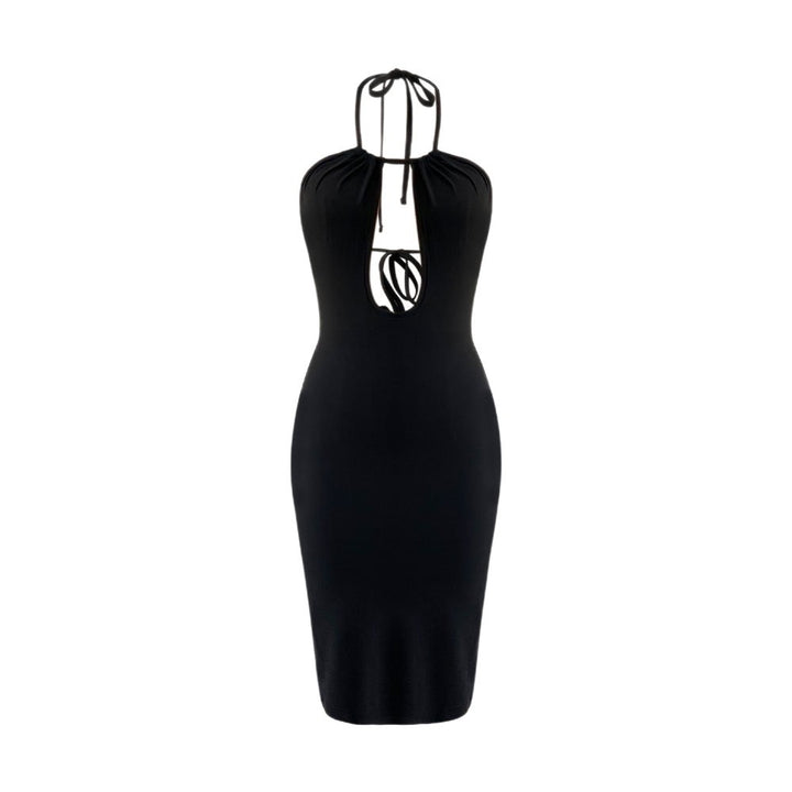 Robe bodycon femme avec décolleté en V profond et design élégant à col halter Levoire