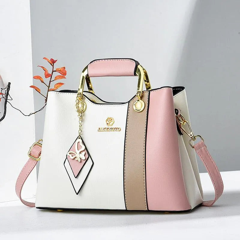 Levoire | Sac à bandoulière élégant avec bandoulière Blanc connectant rose