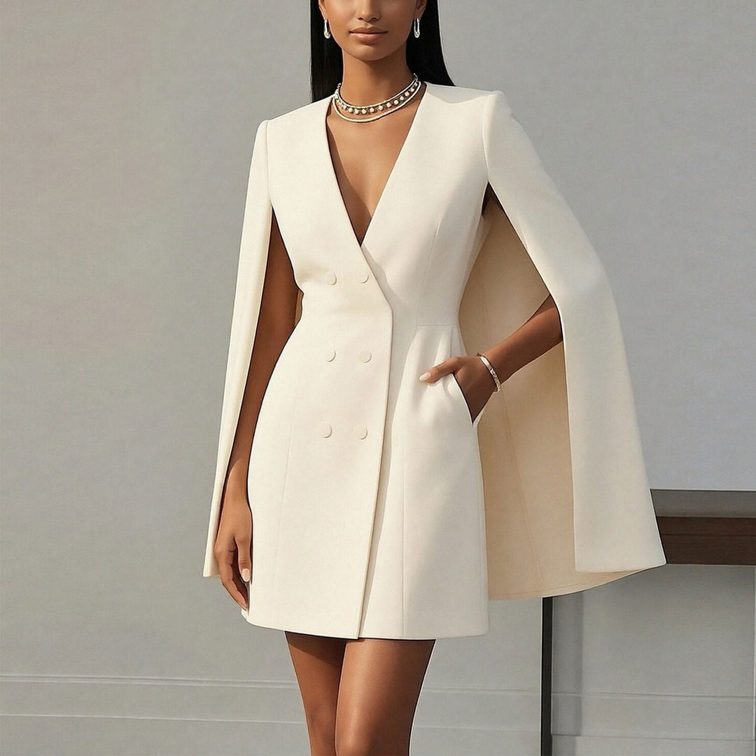 Robe pull pour femmes avec capuche et double patte de boutonnage Levoire