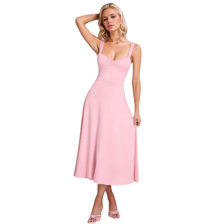 Robe maxi d'été pour femmes avec décolleté en V profond et coupe fluide Levoire