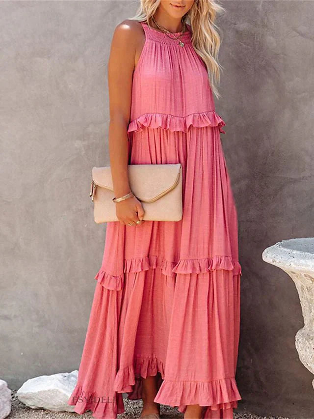 Levoire | Robe Maxi Décontractée D'Été Rosa