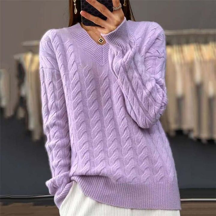 Levoire | Décontracté En Maille Torsadée Violet