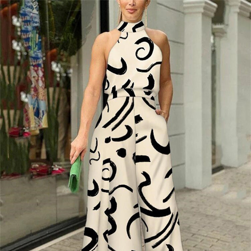 Levoire | Combinaisons sexy à col rond imprimées