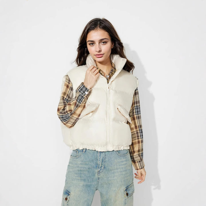 Gilet matelassé pour femmes avec col montant et poches pratiques Levoire