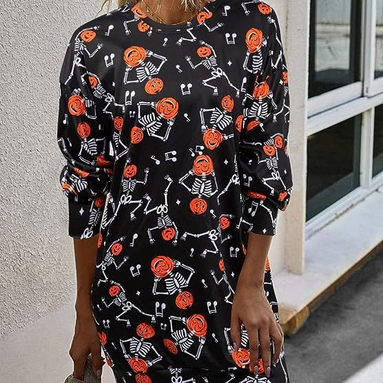 Chemise à manches longues pour femmes avec motif d'automne Levoire