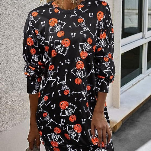 Chemise à manches longues pour femmes avec motif d'automne Levoire