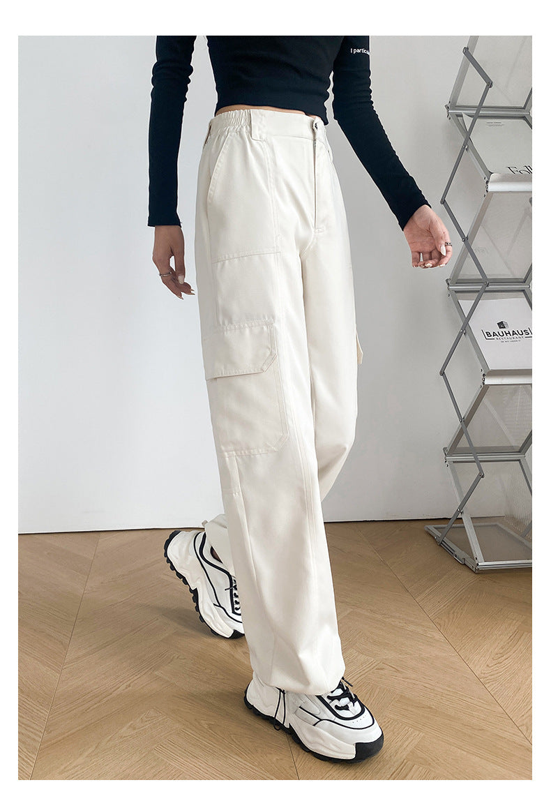Pantalons cargo pour femmes à coupe large et poches pratiques Levoire