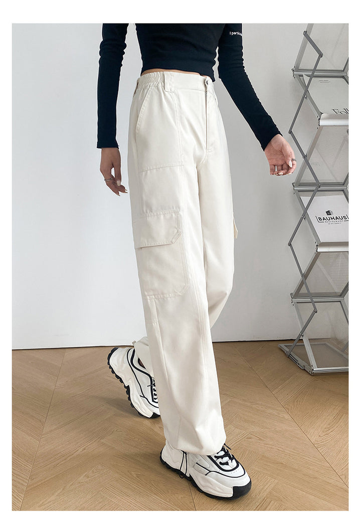 Pantalons cargo pour femmes à coupe large et poches pratiques Levoire