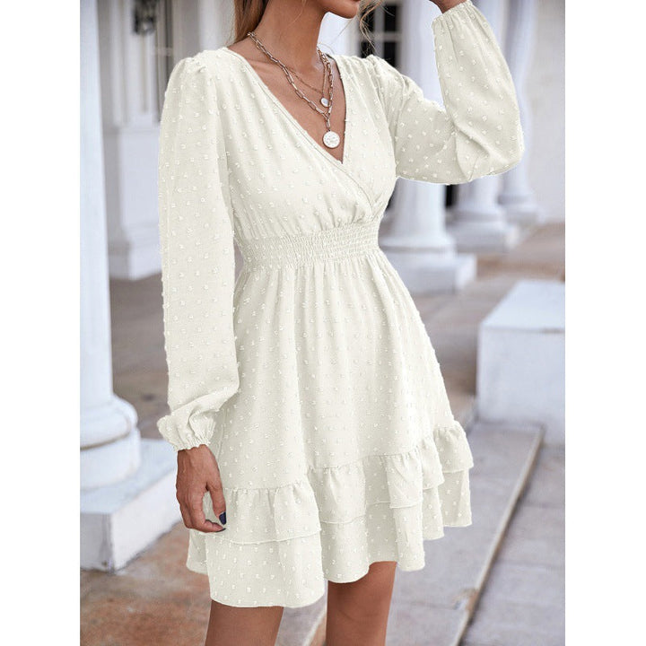 Levoire | Robe D'Été Midi Avec Volants Blanc