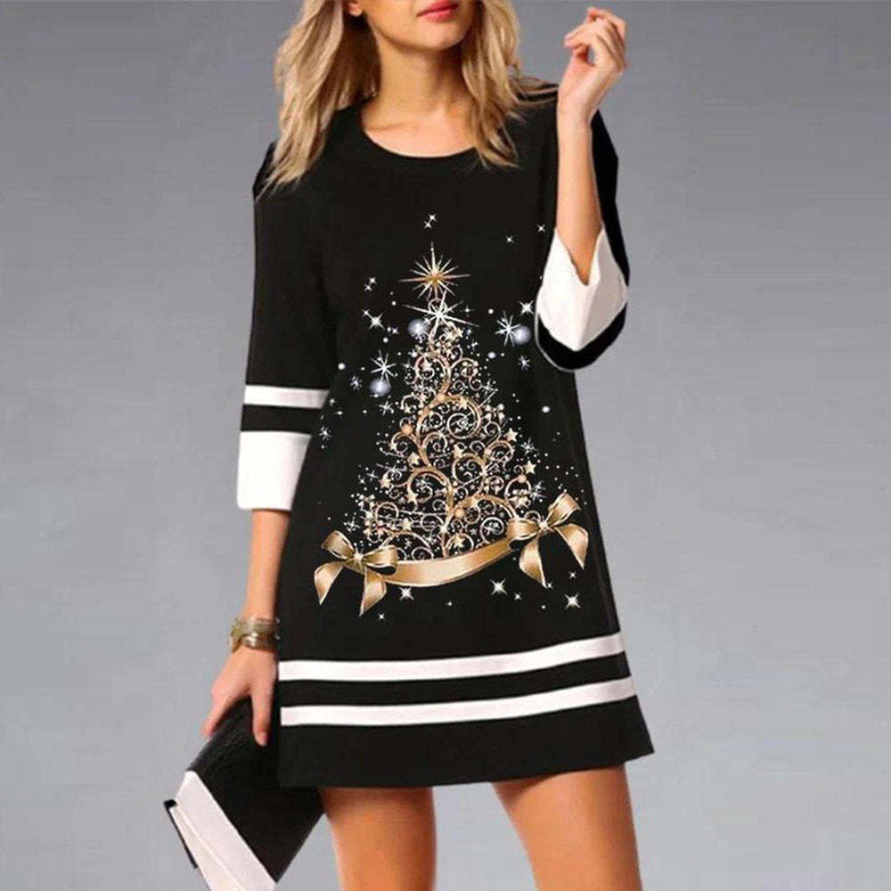 Levoire | Robe à col rond à manches courtes