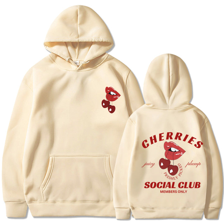 Sweat à capuche femme avec design cerise exclusif Levoire