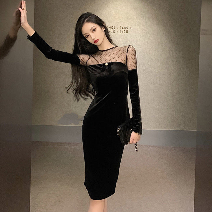 Levoire | Robe en velours Samettimekko Menace de réseau robe en velours