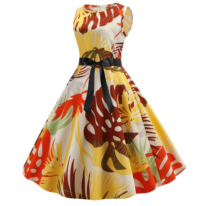 Robe swing femme avec motif floral et silhouette ajustée Levoire