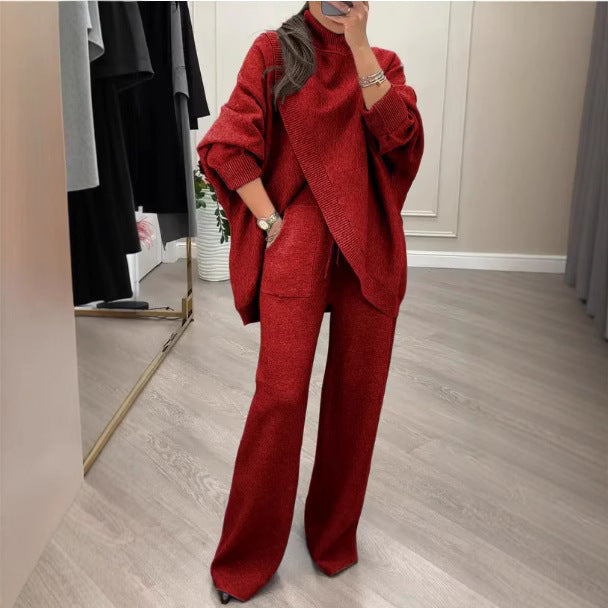 Ensemble de Pull en Tricot pour Femme et Pantalon Ample Levoire