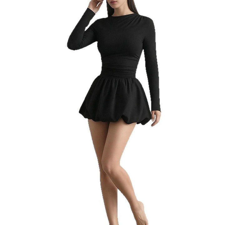 Robe mini élégante pour femmes avec manches longues et design froncé Levoire