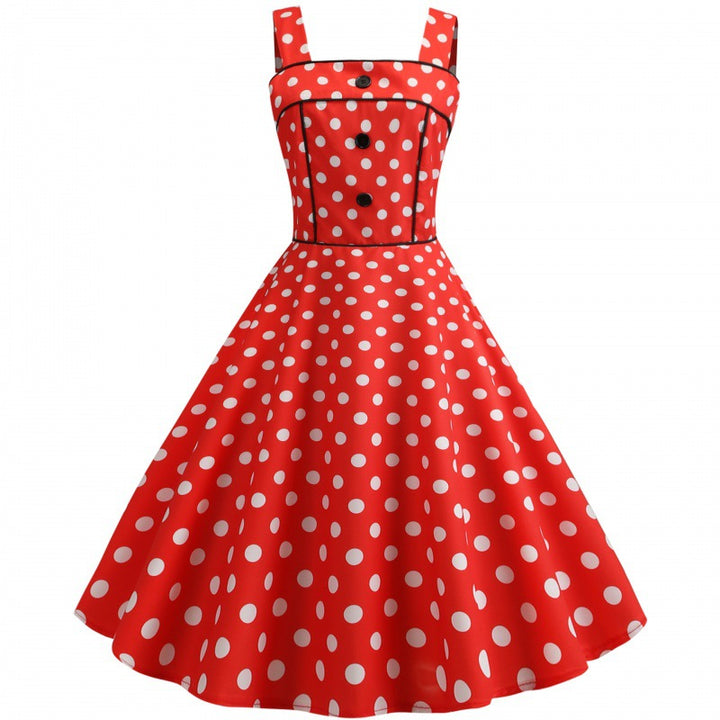 Robe swing pour femmes à pois et silhouette cintrée Levoire
