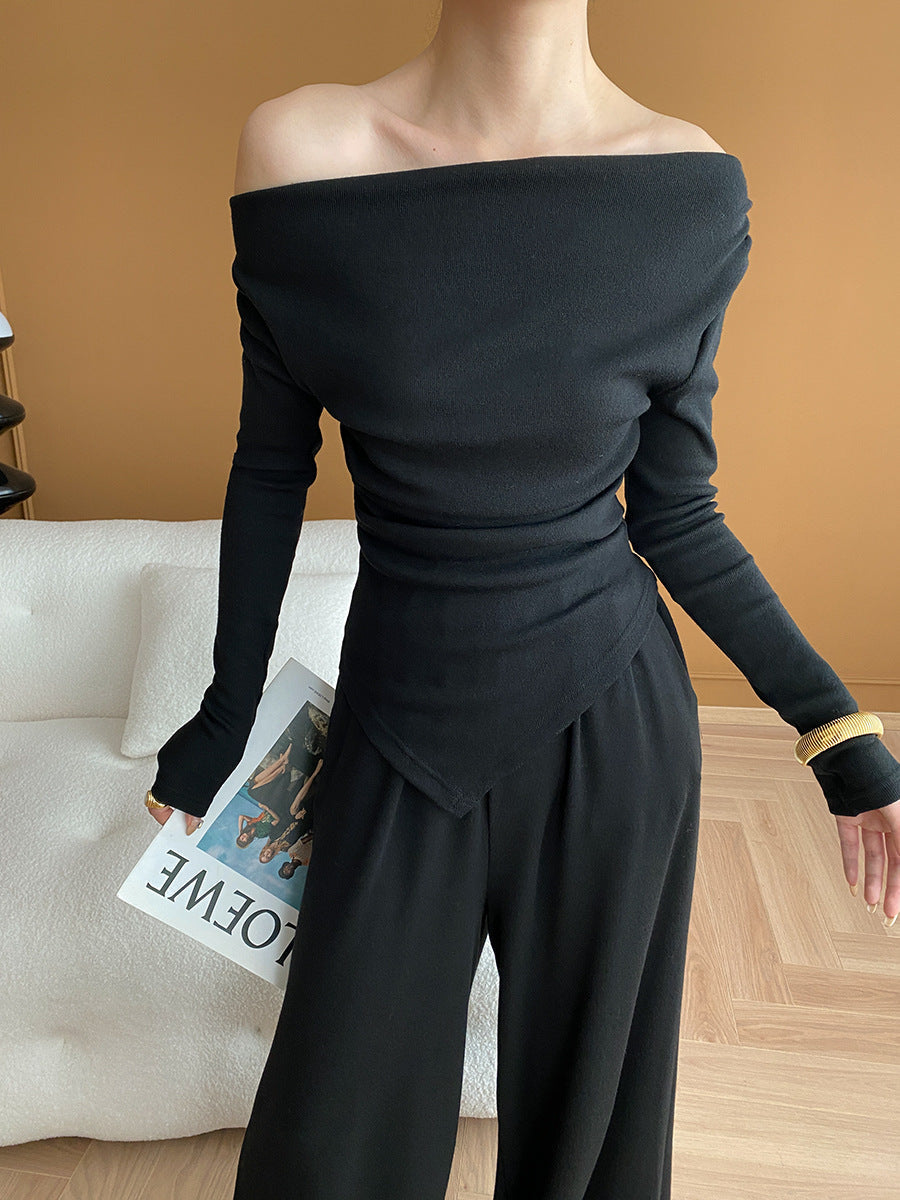 Levoire | Épaules Tricot Gilet Large Pantalon Costume Deux Pièces