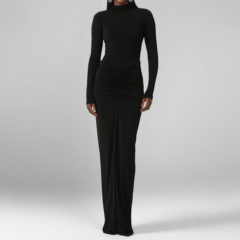 Robe Maxi Élégante pour Femmes avec Coupe Ajustée et Décolleté Profond Levoire