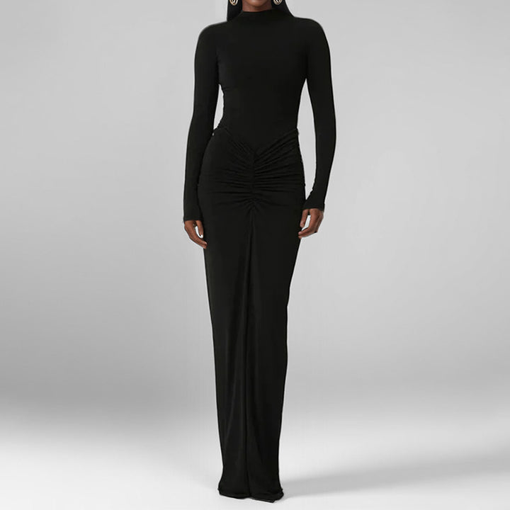 Robe Maxi Élégante pour Femmes avec Coupe Ajustée et Décolleté Profond Levoire