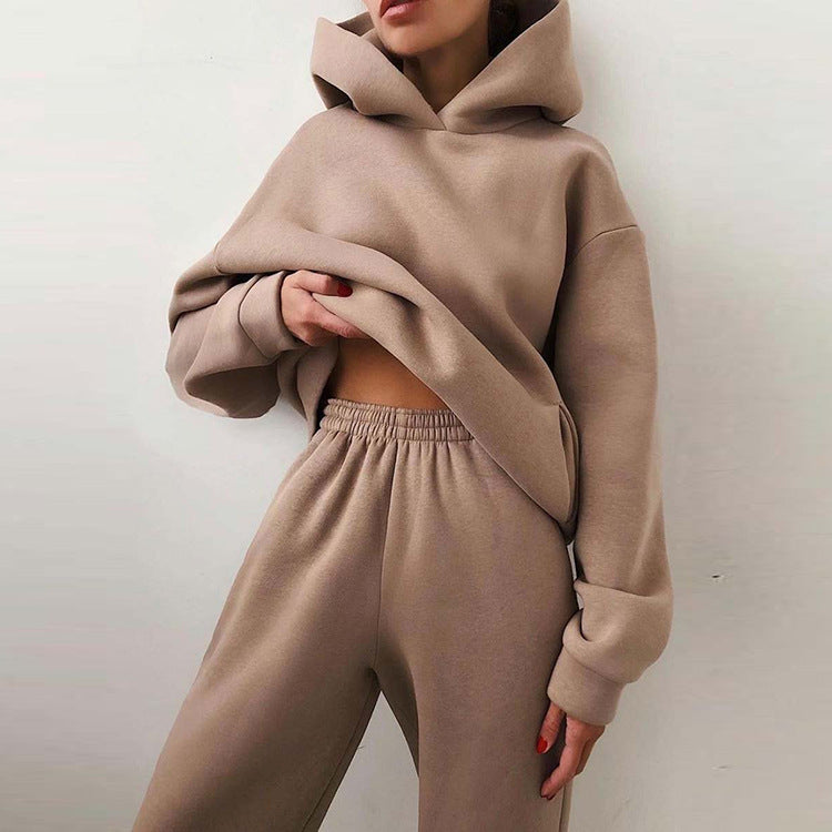 Ensemble de sweat à capuche surdimensionné et de pantalon de jogging pour femmes Levoire