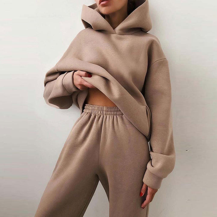 Ensemble de sweat à capuche surdimensionné et de pantalon de jogging pour femmes Levoire