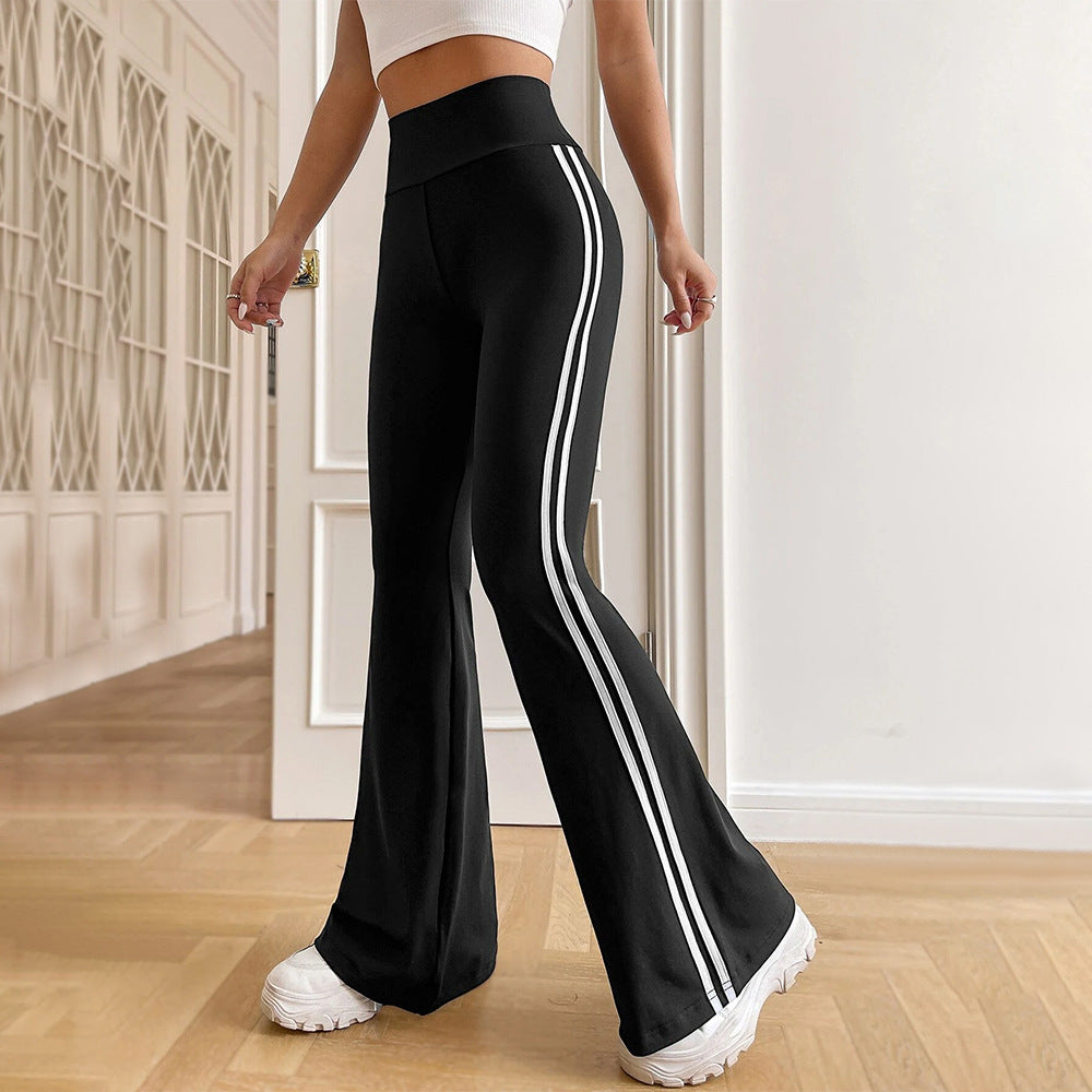 Pantalons de sport ajustés pour femmes avec bandes latérales Levoire