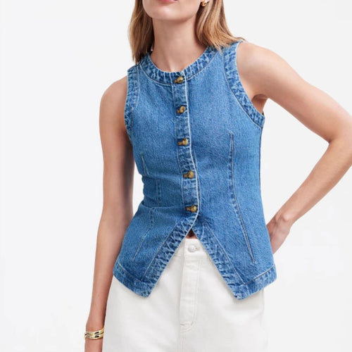 Gilet en denim pour femmes Levoire