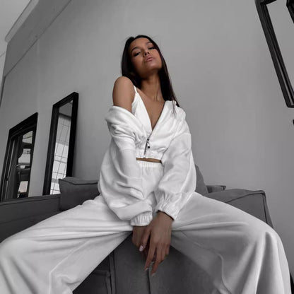 Levoire | Ensemble de sweat à capuche confortable et ample avec col haut