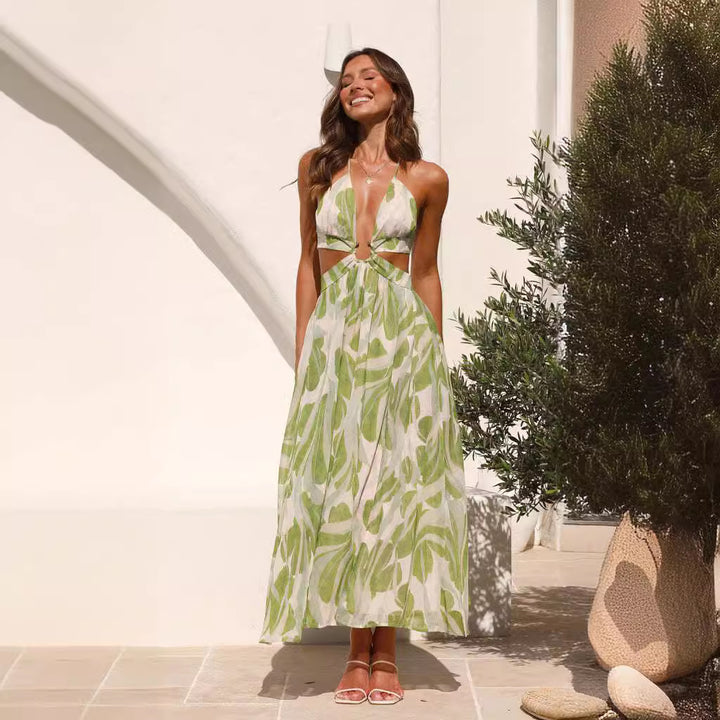 Robe maxi aérienne pour femme avec design floral Levoire