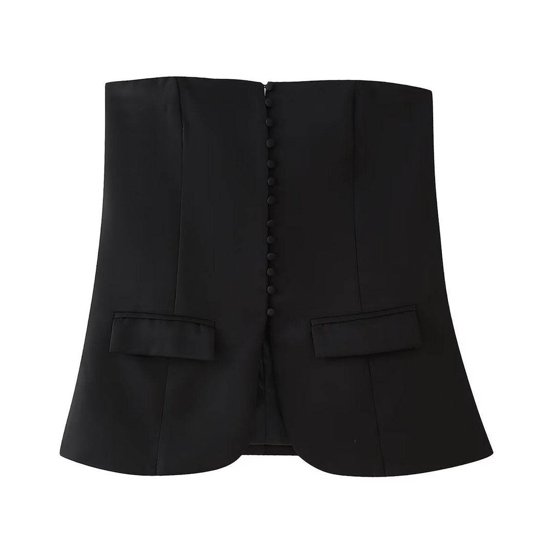 Levoire | Essentiel Simple Haut Court Sans Bretelles Noir