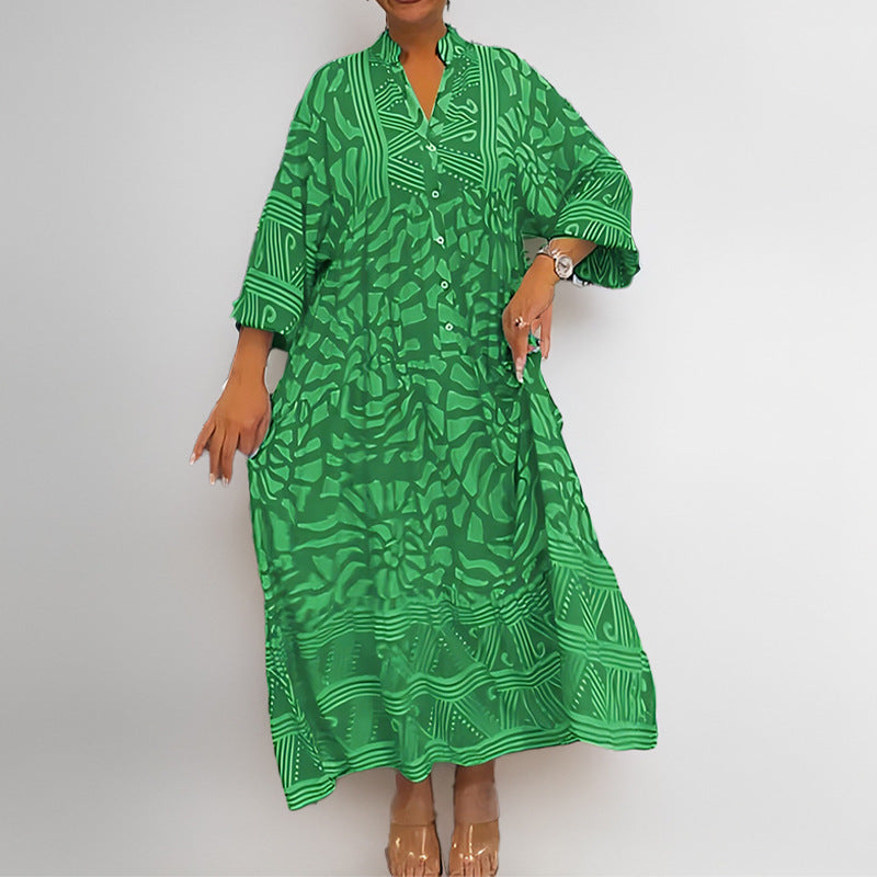 Robe Kaftan pour Femme avec Motif Tendance Levoire
