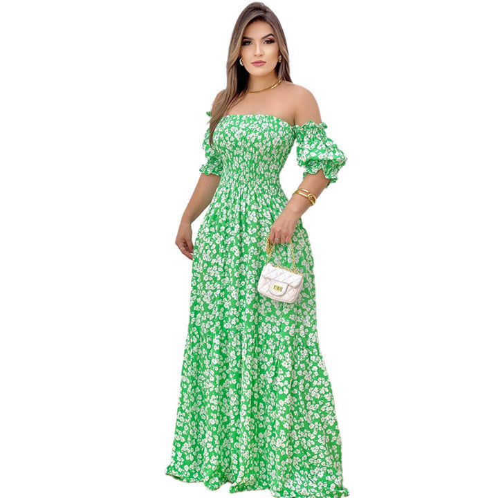 Robe Maxi Aérée pour Femmes avec Design Off-Shoulder et Détails Volants Levoire