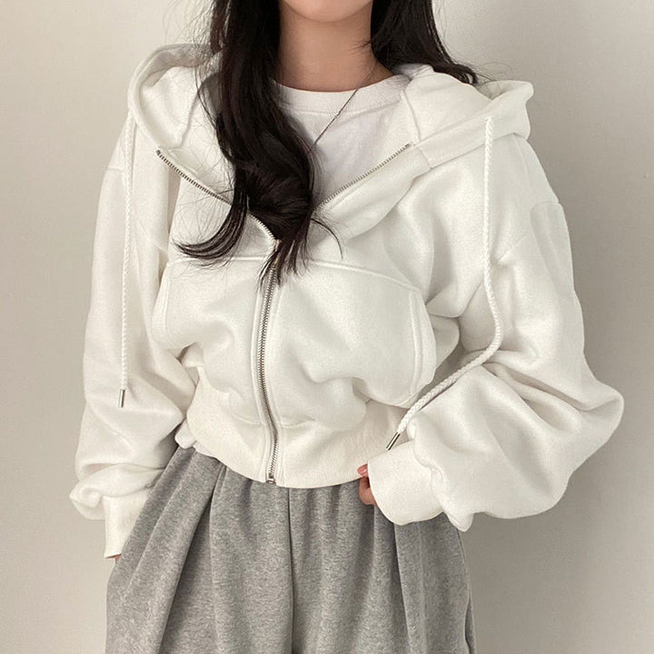 Hoodie douillet pour femmes avec fermeture éclair et capuche Levoire