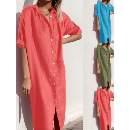 Levoire | Élégante Chemise de Plage Vêtements de Travail Slim Fit Robe