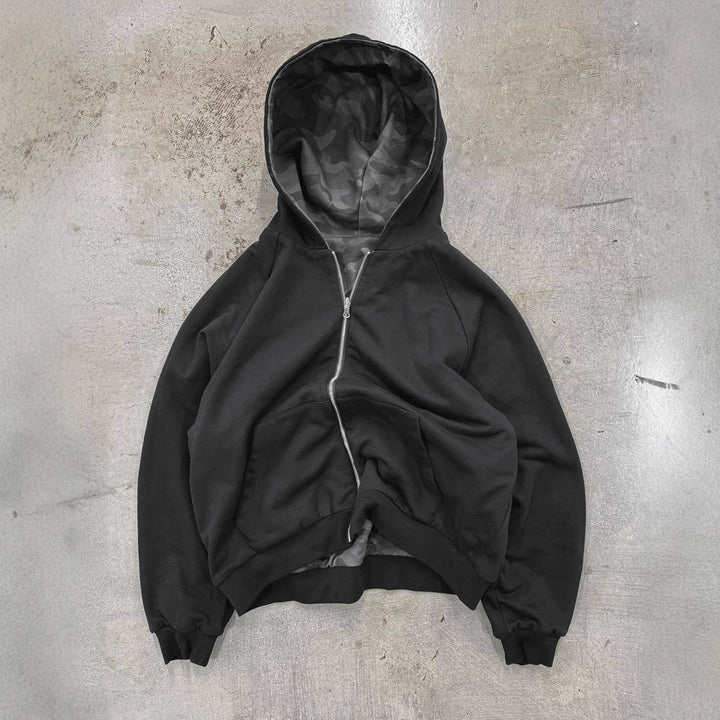 Sweat à capuche urbain pour femmes avec motif camouflage et larges poignets Levoire