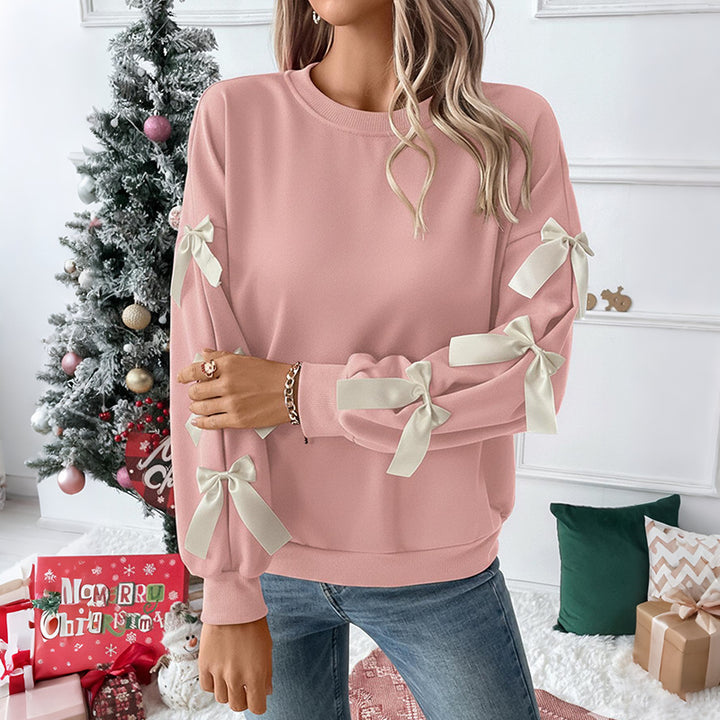 Pull surdimensionné pour femme avec détails de nœud ludiques Levoire