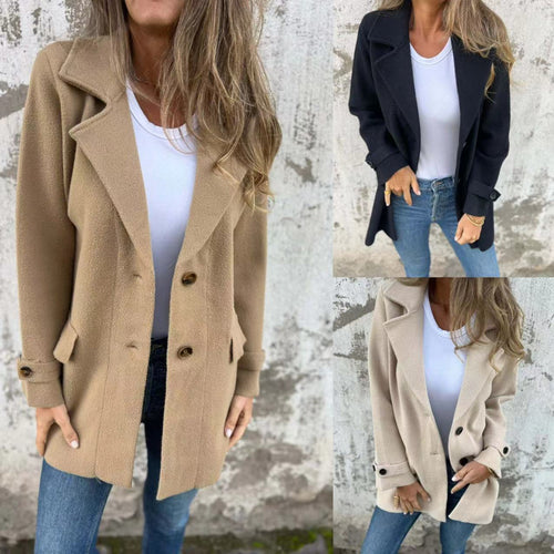 Veste bouclée élégante pour femmes avec double boutonnage Levoire