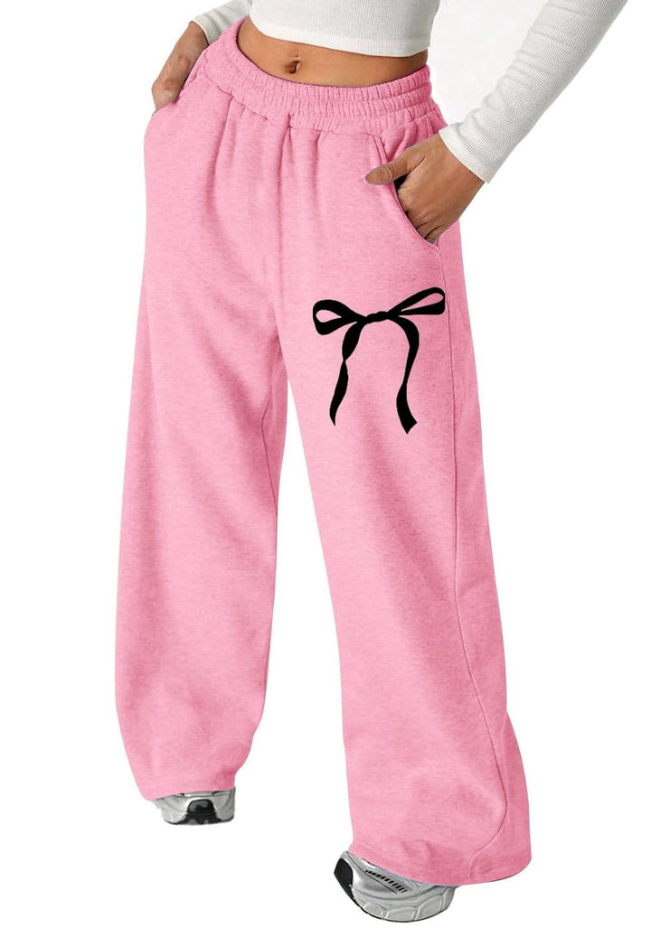 Pantalons de loisirs pour femmes avec motif de nœud élégant et coupe confortable Levoire