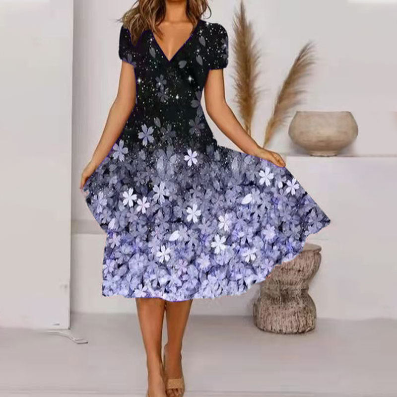 Levoire | Élégant Imprimé Fleur Mode Robe A-ligne
