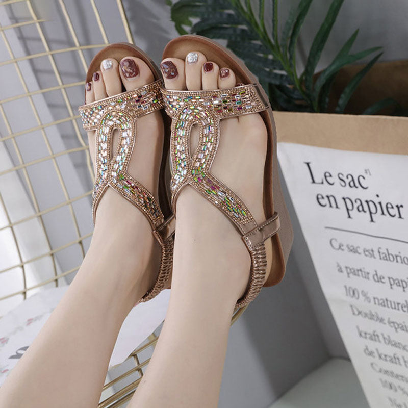 Levoire | Compensées Ornées De Strass