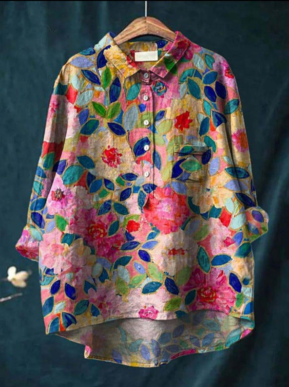 Levoire | Blouse À Fleurs Classique Impression 4