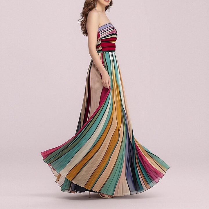 Robe maxi pour femme avec coupe fluide et dégradés de couleur sophistiqués Levoire