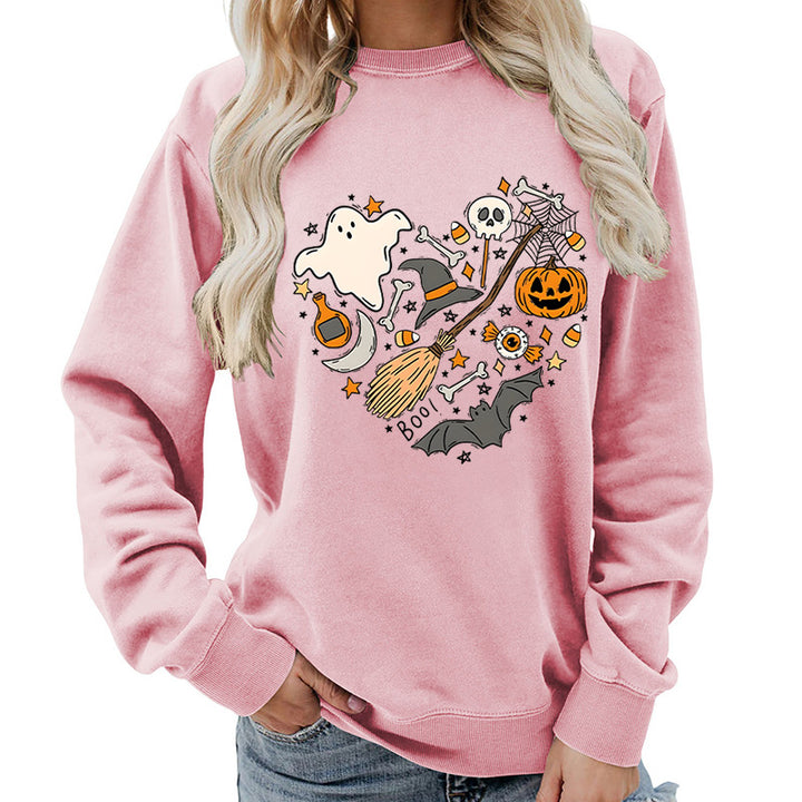 Sweatshirt d'Halloween pour femmes avec design créatif Levoire
