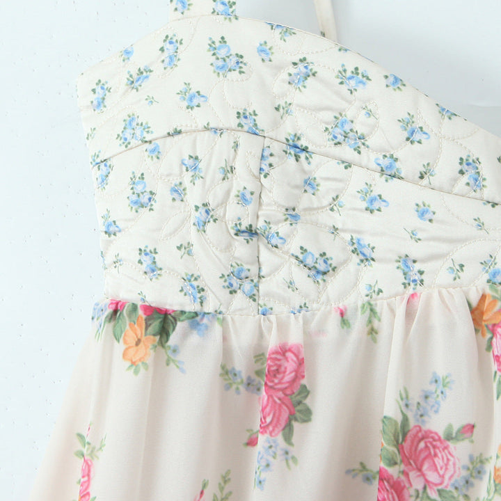 Levoire | Robe de Plage d'Été Sans Bretelles Mini Auringonpaistelema