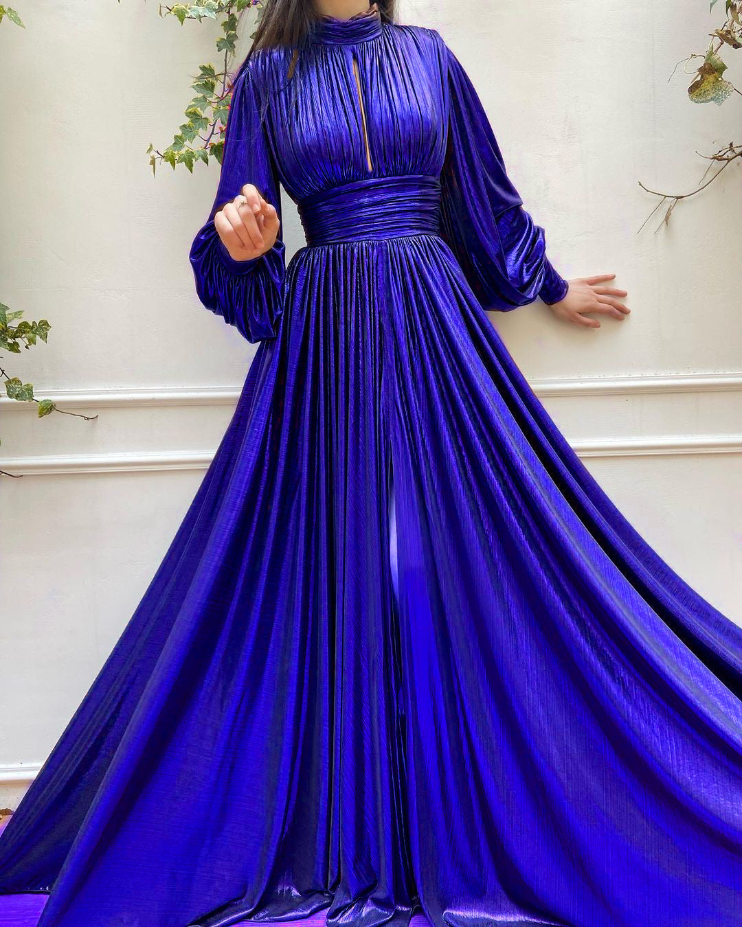 Levoire | Robe longue unie élégante Bleu