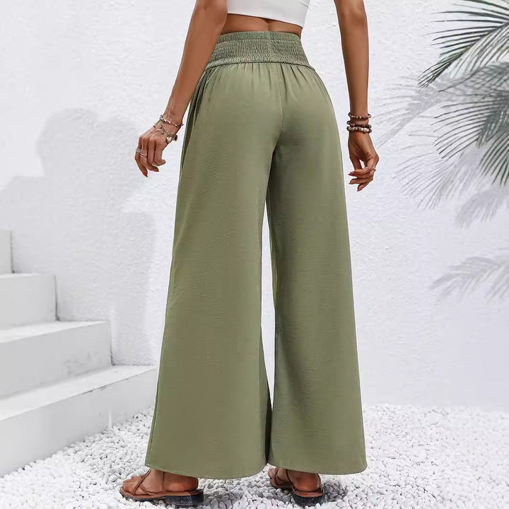 Pantalons palazzo larges pour femmes avec taille élastique et coupe décontractée Levoire