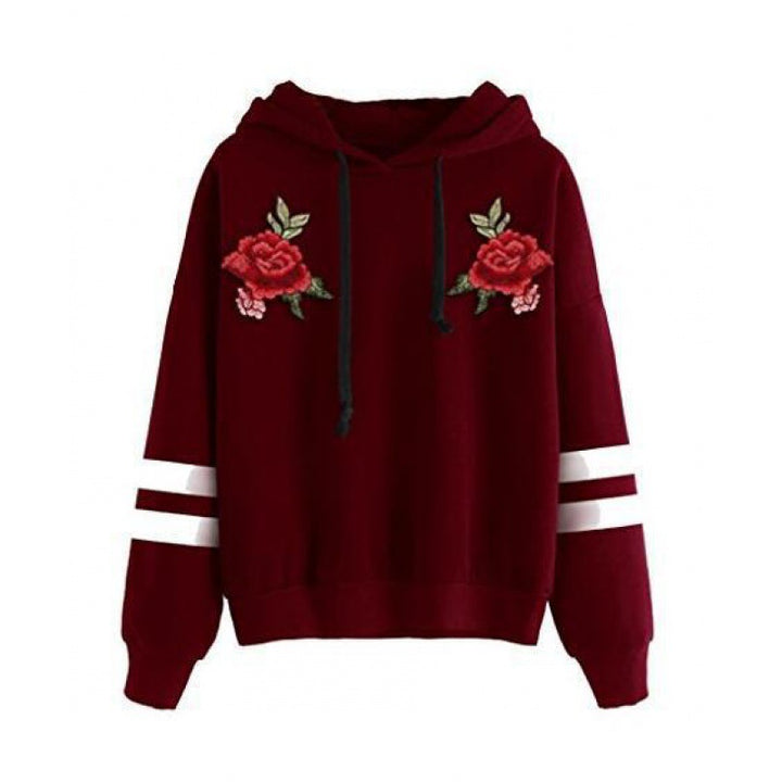Sweat-shirt pour femmes avec broderie rose de haute qualité Levoire