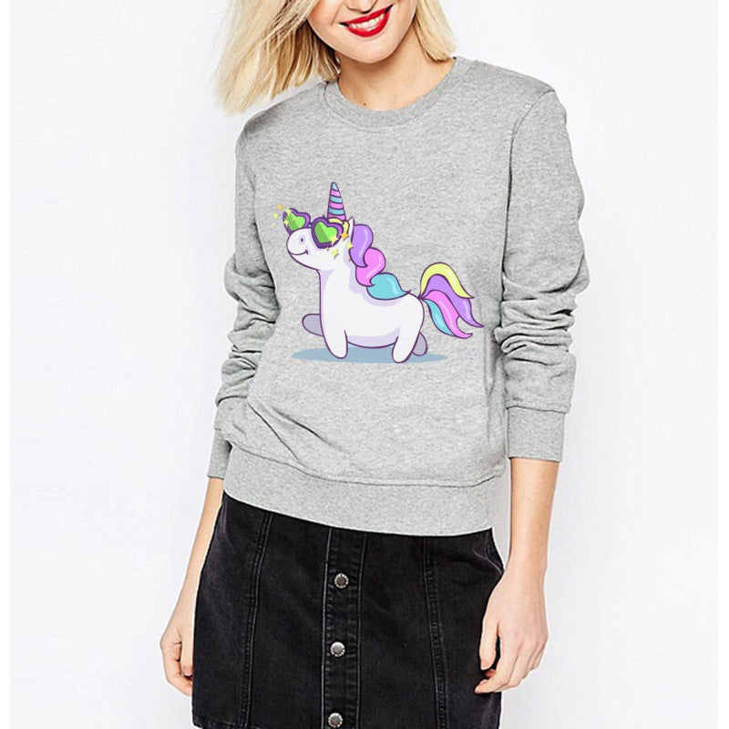 Sweat femme avec design licorne et coupe ample Levoire